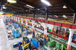 View of a picking area in a warehouse