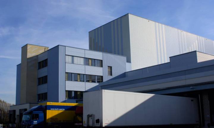 Outside view of the Pfizer Distribution Center in Karlsruhe