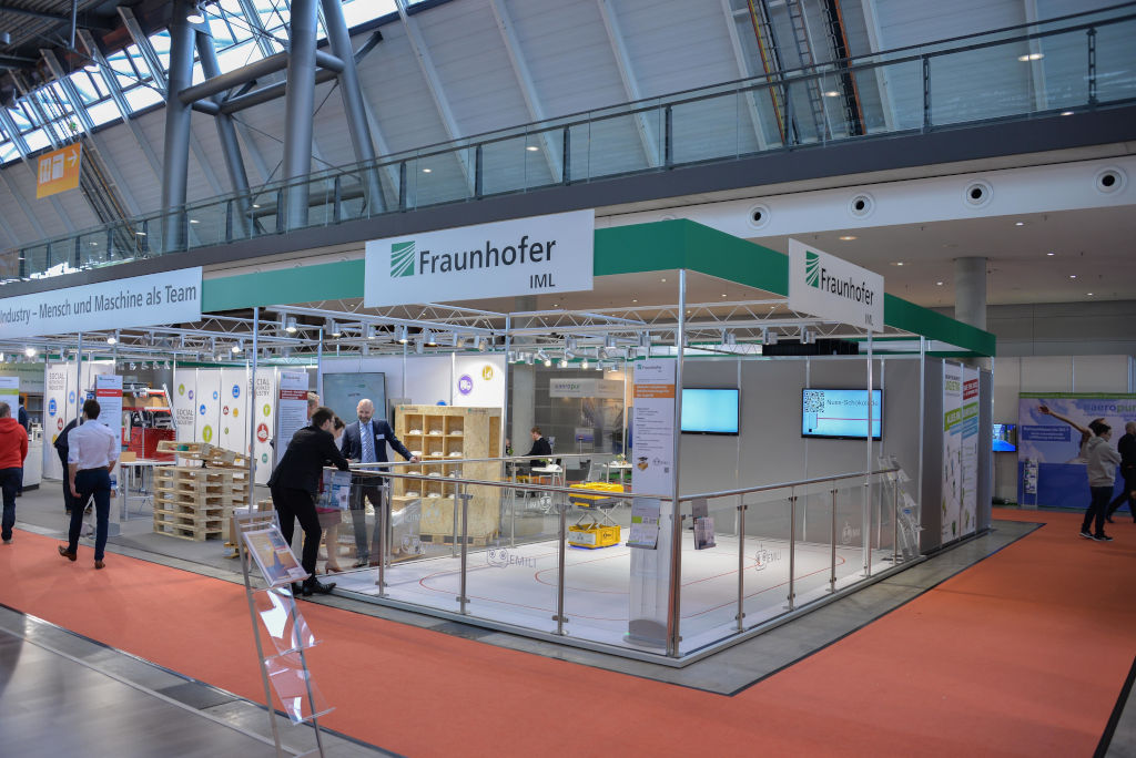 View of the IML Fraunhofer Booth at the LogiMAT 2018