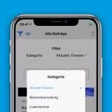 Der Filter innerhalb der App unterstützt verschiedene Modi.