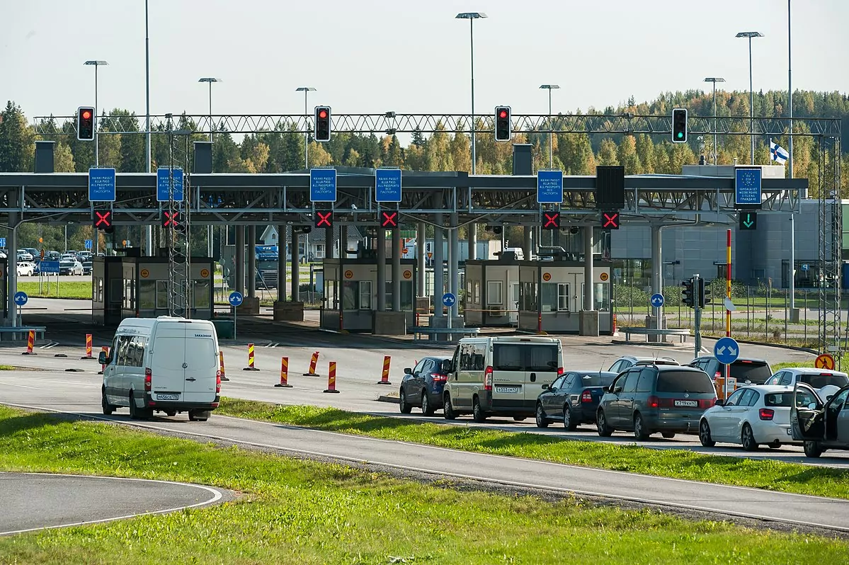 The Nuijamaa border crossing on the border between Russia and Finland.
